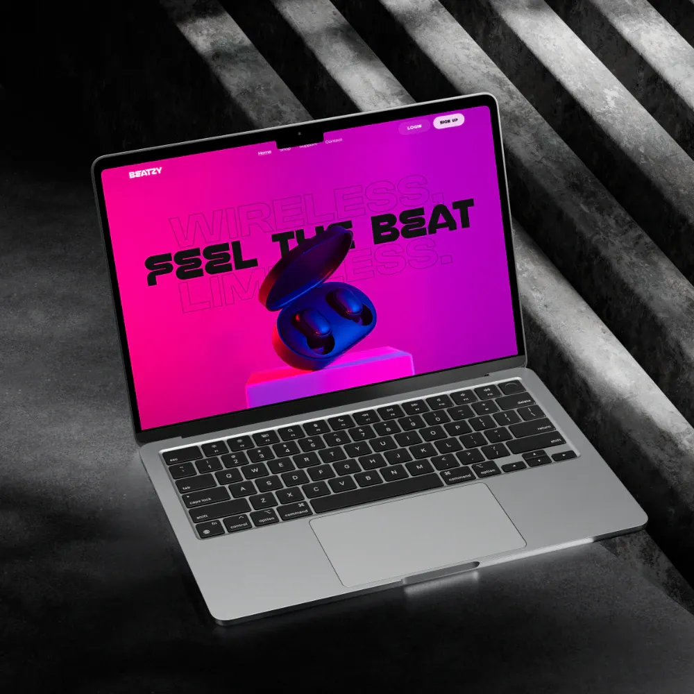 Beatzy – E-commerce landing page: A landing page that sells the feeling, not the spec sheet